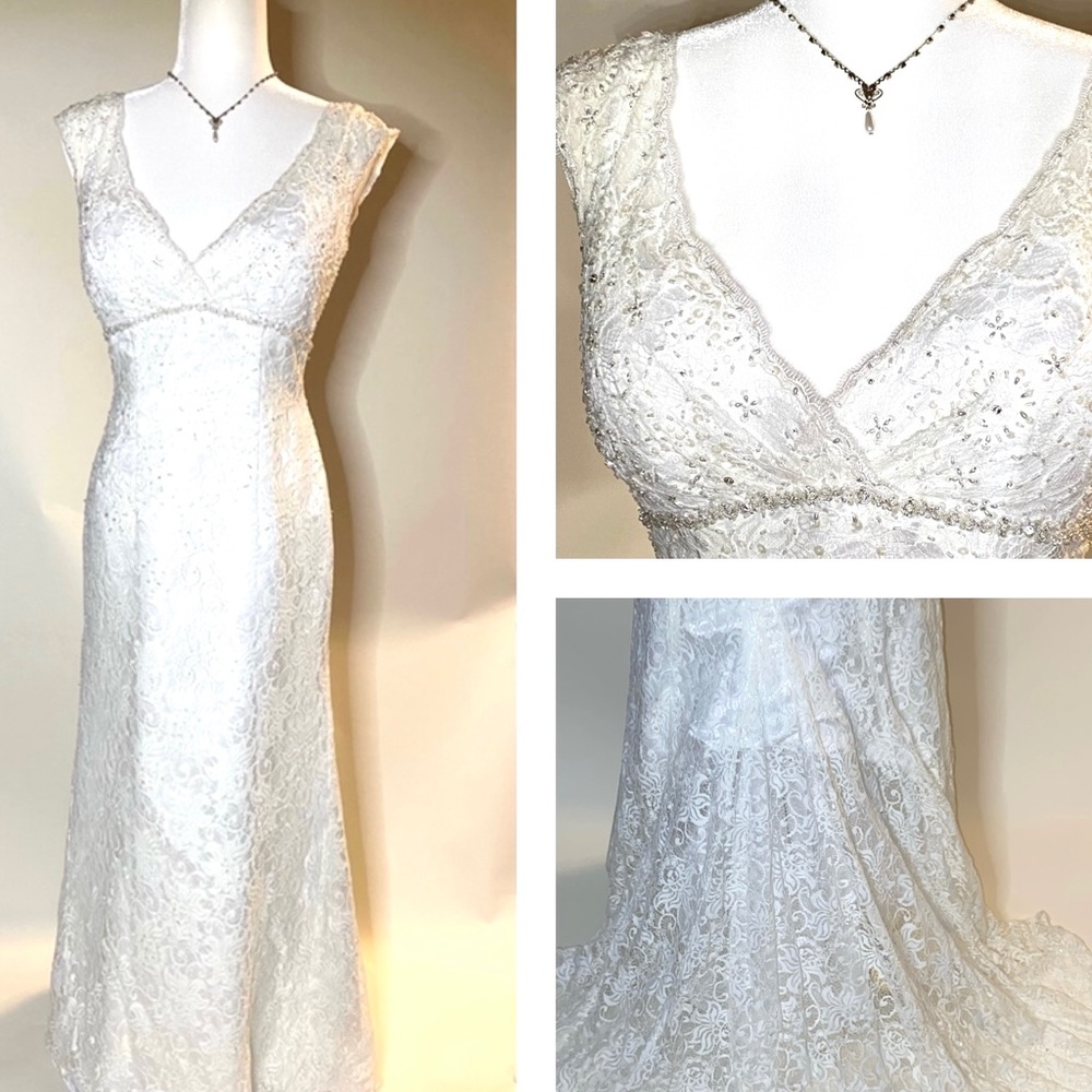 David's Bridal Wedding Dress T9612. Lace trumpet 6